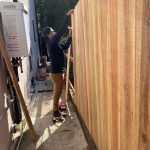 Wood fencing