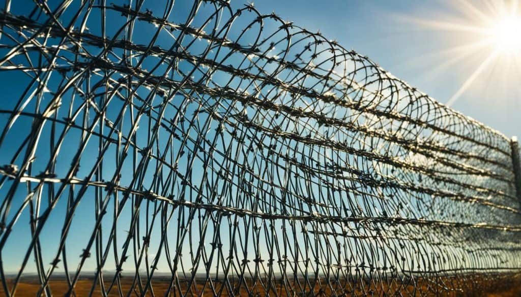 can you use barbed wire for security?